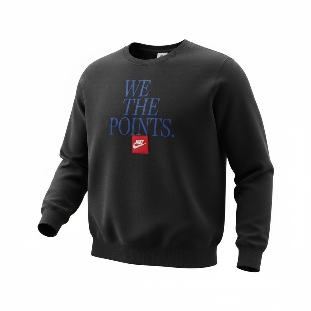 Nike Win The Points Sweatshirt Mens Large Black NEW HF9420-00A Graphic Pullover
